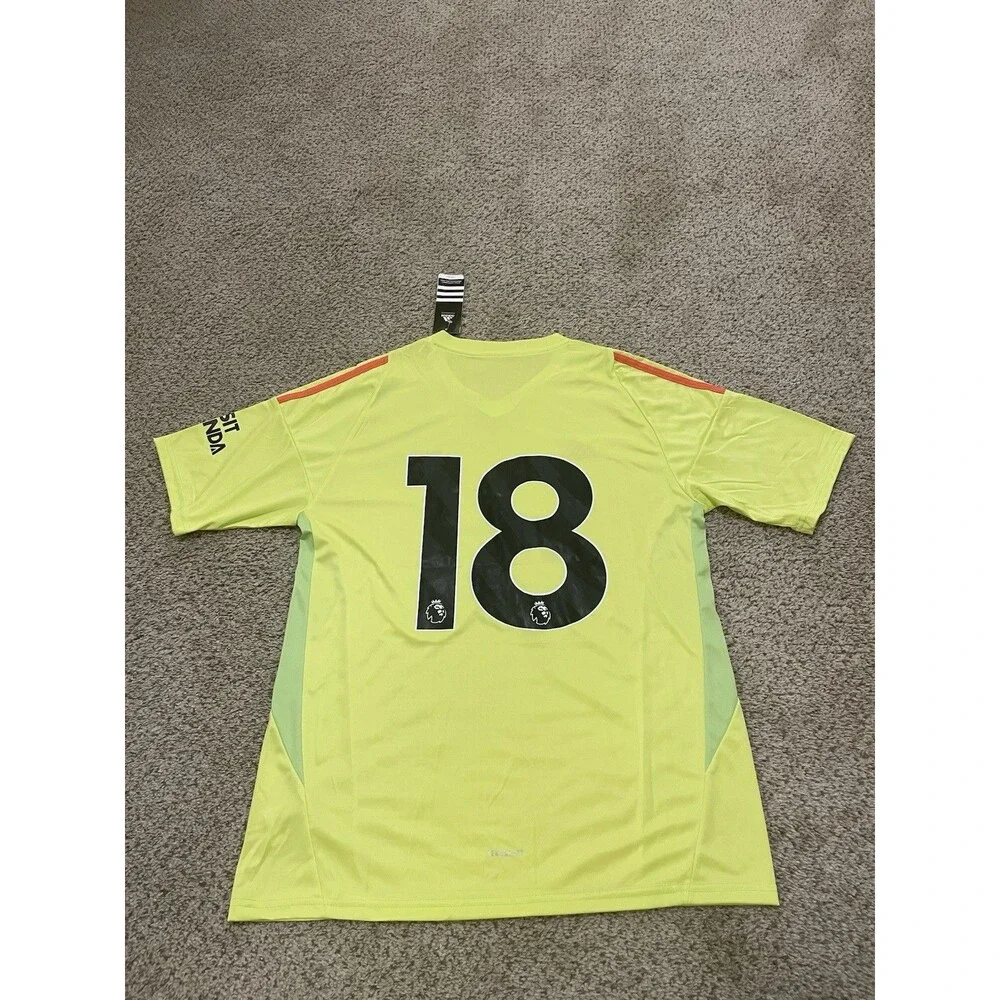 Adidas Arsenal FC Soccer Jersey Yellow Mens Size Large NWT